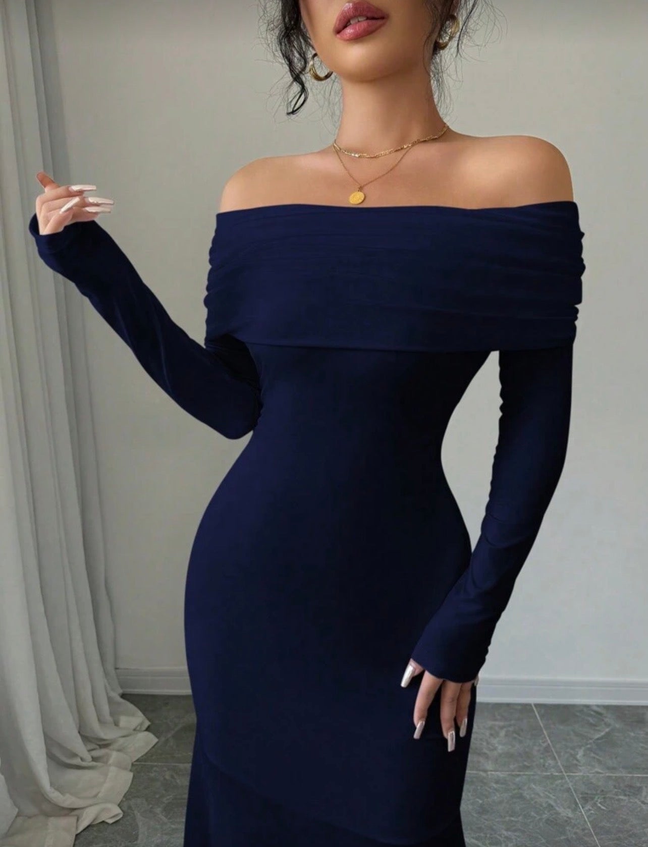The Navy Twist Maxi