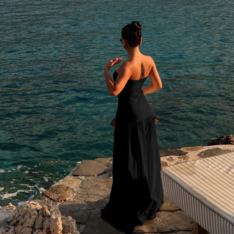 Strapless Cutout Maxi Dress