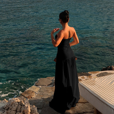 Strapless Cutout Maxi Dress