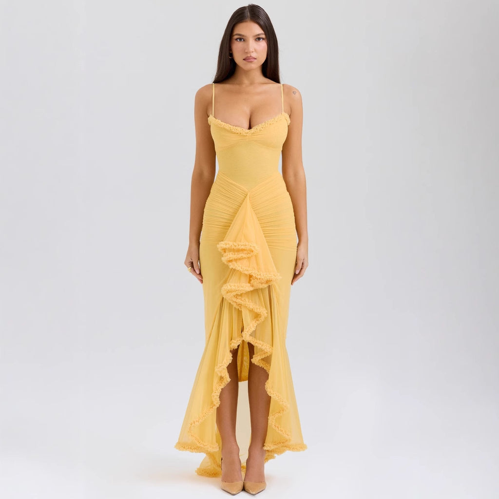 Ruffled High-Low Summer Dress