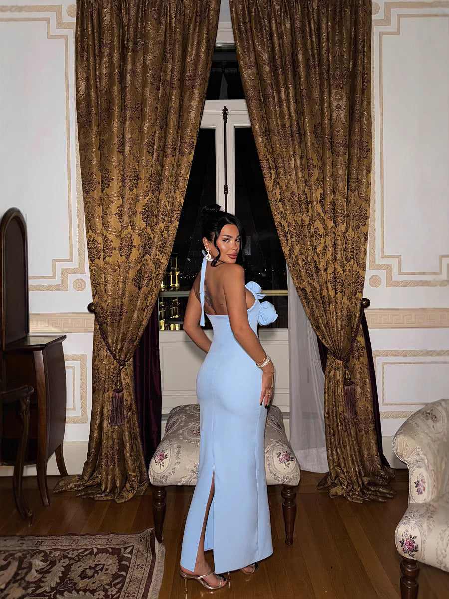 The Versailles Bloom Halter Gown