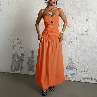 Strapless Cutout Maxi Dress