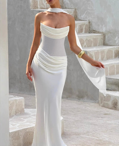 Seraphina Draped Column Gown