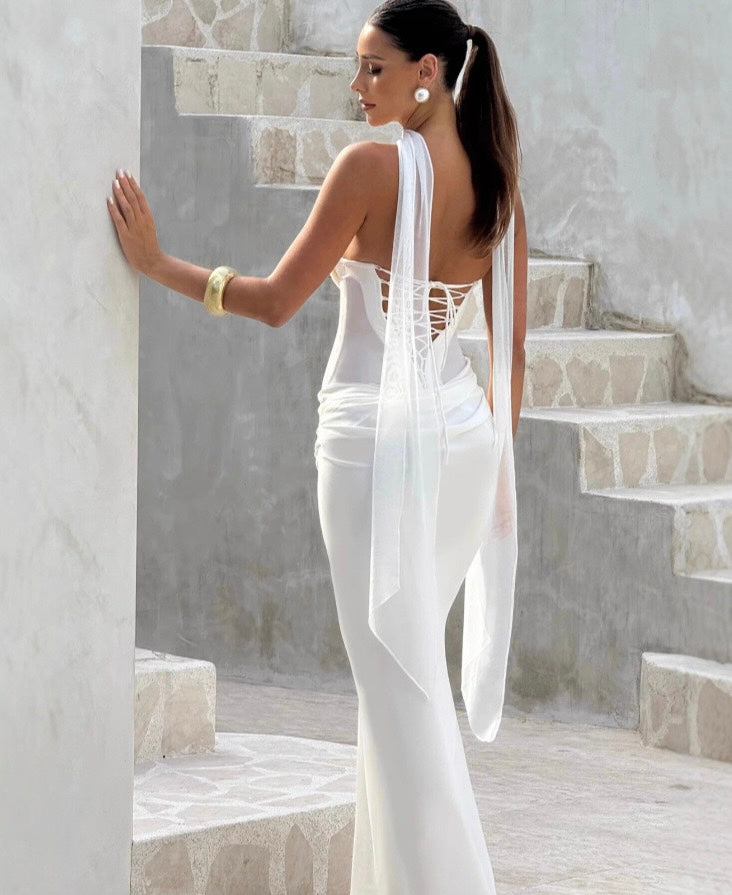 Seraphina Draped Column Gown