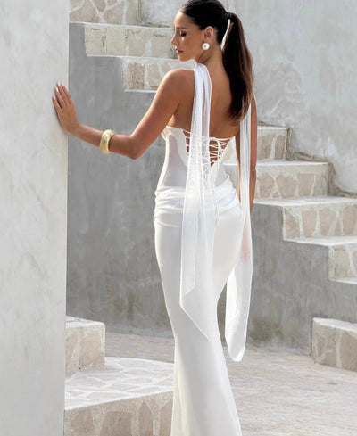 Seraphina Draped Column Gown