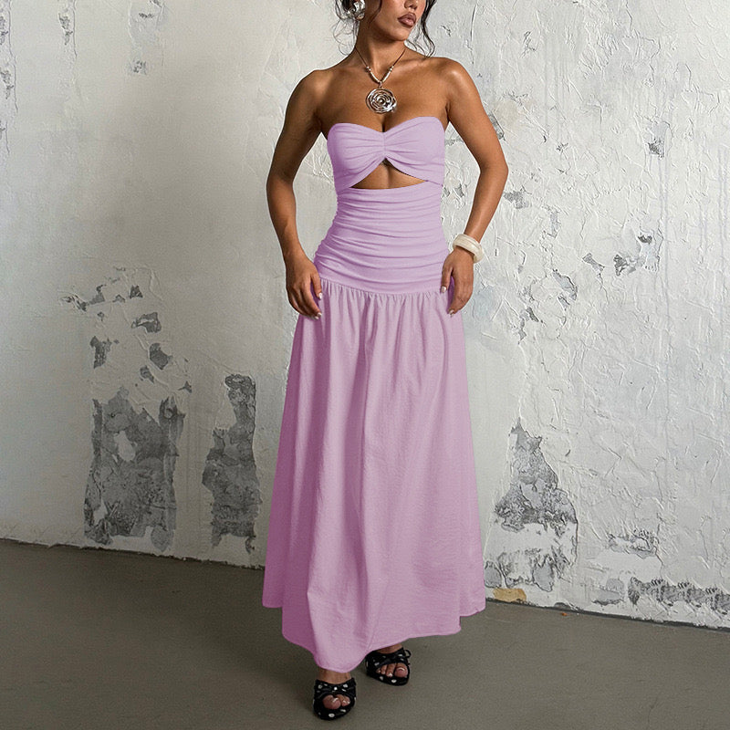 Strapless Cutout Maxi Dress