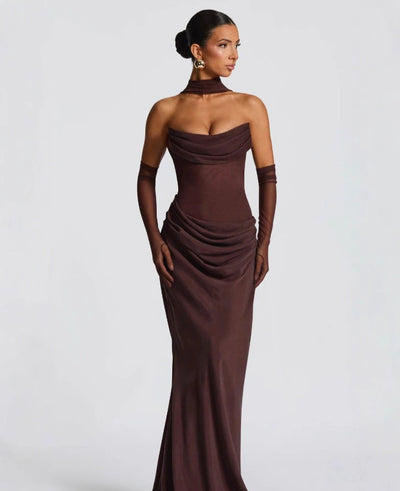 Seraphina Draped Column Gown